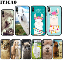Lama Lama Alpacas Animal Soft Case de Silicone para iPhone 11 Pro Max XR X XS Max 8 7 6 6S Plus 5 5S SE Tampa 2024 - compre barato