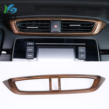 Panel de salida de aire acondicionado para coche, embellecedor de cubierta de marco para Control central de coche, para Honda CR-V CRV 2017 2018 2019 2024 - compra barato