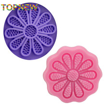 Qualidade Girassol Moldes rendas Bolo Silicone Anti-Aderente Fondant Jelly Jello Ice Moldes Rendas Ferramentas de Decoração Do Bolo de Açúcar C1945 2024 - compre barato