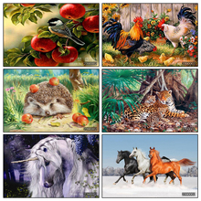 5D Diy Diamond Painting Animal Cross Stitch Mosaic Diamond embroidery Needlework Chicken Hedgehog Tiger Decorative Painting 2024 - buy cheap