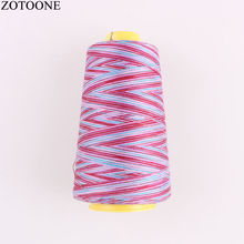 ZOTOONE Многоцветный 40 S/2 полиэфирная швейная нить 3000Y/катушка промышленная швейная нить вышивка ручная нить швейный инструмент 2024 - купить недорого