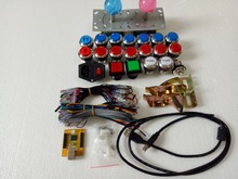 Kit de mechones de piezas de Arcade con Joystick LED, botones iluminados cromados, microinterruptor, 2 reproductor USB a Jamma, caja de juegos recreativos 2024 - compra barato