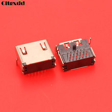 HDMI 19 Pin female Plug female interface Connector 3 Rows 19pin (7pin 6pin 6pin) 90 degree HDMI socket repair replacement 2024 - buy cheap