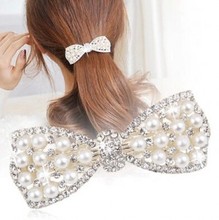 Hot Sale Fashion Women Girls Crystal Rhinestone Bow Hair Clip Beauty Hairpin Barrette Head Ornaments Hair Accessories 2024 - buy cheap