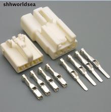 Shhworldsea 10/50/150 sets 2.2mm 4 Way Auto pin Kits Conector Elétrico tomada Feminino & masculino terminal de plugue para o Carro Motocicleta 2024 - compre barato