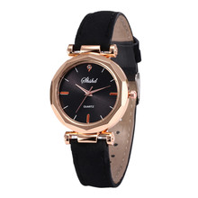 Модные женские кожаные повседневные часы, Роскошные Аналоговые кварцевые наручные часы с кристаллами 2024 - купить недорого