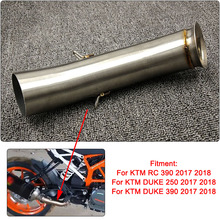 Free Shipping For KTM DUKE 390 250 Duke RC 390 RC RC390 2017 2018 Motorcycle Exhaust Muffler Silencer Middle Link Pipe Slip-on 2024 - buy cheap