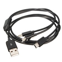 USB2.0 tipo macho A 3 Mini USB B macho 5 pin de carga de datos Cable de conector 480Mbp sincronización Cable de alimentación divisor para teléfono de alta velocidad 2024 - compra barato