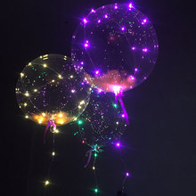 Balão luminoso de led de 3m para decoração, balão redondo de hélio com bolhas, 18 cores, para crianças, brinquedo, festa de casamento 2024 - compre barato