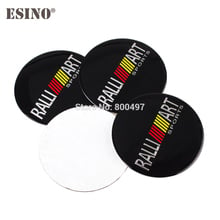 4 x Car Styling 3D Metal Aluminium Alloy Wheel Center Cap Stickers Wheel Hub Cap Decals Emblems Badges for Ralliart Ralli Art 2024 - buy cheap