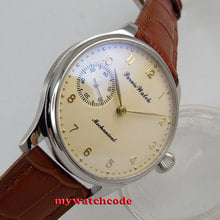 new arrive 44mm parnis yellow dial 6497 movement hand winding mens watch P369 2024 - buy cheap