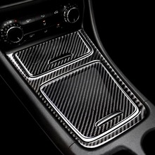 Genuine Carbon Fiber Car Accessories Medium CD Central Control Panel Car Covers For Mercedes Benz W169 W117 W156 A Class CLA GLA 2024 - buy cheap