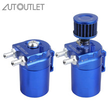 AUTOUTLET 300ML Aluminum Alloy for Racing Oil Catch Tank With Filter Fuel Tank Round Can for Reservoir Turbo For GM Blue 2024 - buy cheap