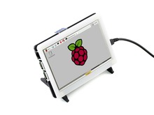 Waveshare-pantalla LCD RPi de 5 pulgadas con carcasa bicolor, pantalla táctil resistiva 800x480, compatible con cualquier versión de Raspberry Pi 2024 - compra barato