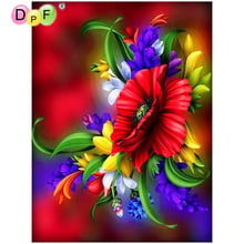 DPF 5D full Round Diamond Painting DIY magic colorful flowers Magic Cube Cross Stitch crafts Diamond Embroidery Mosaic Decor 2024 - buy cheap