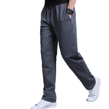 Cotton men's casual pants 2019 spring summer men's Sweatpants trousers Mid waist loose straight Sweatpants trousers 2024 - buy cheap
