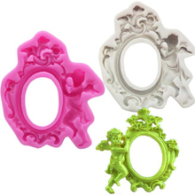 3D Fondant Silicone Mold Angel Lace Frame Villa Mold Chocolate Baking Tools Cake Decorating Silicone Mold 2024 - buy cheap