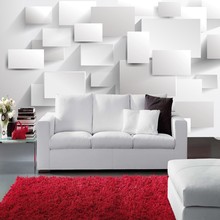 Рельефные кубические абстрактные фото обои 3D Фреска для пользовательских белый кирпич фон стены обои papel де parede фотооба 2024 - купить недорого