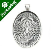 40*30mm Oval Cameo Cabochon Base Setting Pendants,Antique Silver Plated,Blank Pendant,Blank Pendant Trays ,Sold 20PCS Per Lot 2024 - buy cheap