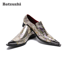 Batzuzhi British Style Men Shoes Formal Dress Shoes Pointed Metal Tip Oxfords Wedding Shoes Men Business sepatu pria, Big 46 2024 - buy cheap