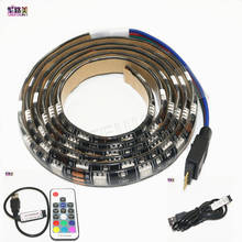 DC5V USB LED strip 5050 RGB Flexible Light 1M 2M TV Background Lighting RGB LED strip Adhesive Tape Ribbon black PCB waterproof 2024 - buy cheap