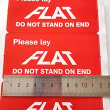 1000pcs/lot 12x6cm LAY FLAT, DO NOT STAND ON END self adhesive packaging label sticker, Item No.DN25 2024 - купить недорого
