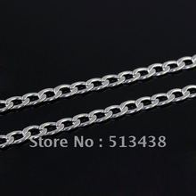 10 meters lot great  polished    Stainless Steel 4.6mm flat curb chain.jewelry finding.DIY necklace bracelet wholesale 2024 - buy cheap