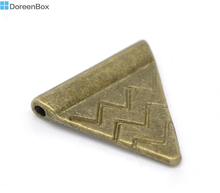 Doreen Box hot- 60 cuentas espaciadoras triangulares de tono bronce, 14x14mm (B14490) 2024 - compra barato