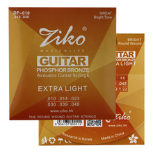 Ziko guitarra acústica cordas phosphor bronze extra luz cordas para peças de guitarra DP-010/011/012 hexágono liga núcleo 2024 - compre barato