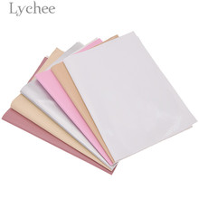 Lychee Life 21x29cm A4 Smooth Patent PU Leather Fabric Solid Color Synthetic Leather DIY Material For Handbag Garments 2024 - buy cheap