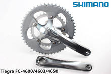 Shimano Tiagra 4600 дорожный велосипед FC-4650 2x10 Скорость дорожный мотоцикл шатуны 165/170/172,5/175mm50-34T 52-39 т с BB4600 2024 - купить недорого