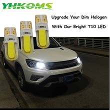 Yhkoms t10 w5w 194 carro conduziu a luz da placa de licença cob conduziu a lâmpada luz marcador lâmpada leitura automática 12v 6000k 2024 - compre barato