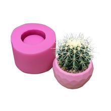 DIY Polyhedron Shaped Silicon Succulent Plant Flower Pot Plaster Ornaments Gypsum Cement Bonsai Silicone Mold Candle Holder Mold 2024 - buy cheap