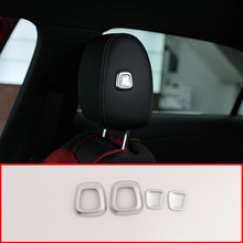 4pcs Car ABS Headrest Button Decoration Trim For Mercedes Benz A Class W177 2019 For Mercedes-benz GLE Class 2020  Accessories 2024 - buy cheap