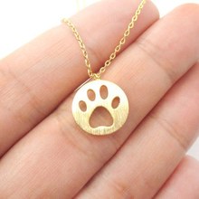 Shuangshuo Dog Paw Necklace Collar Cut Bear Palm Long Chain Pendant Necklace for Women Animal Fashion Jewelry Choker N186 2024 - buy cheap