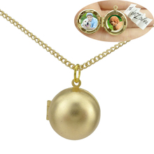 Charm Vintage Lady Secret Message Ball Locket Gold Color Pendant Necklace Jewelry Make A Love Confession Sweater Necklace Gift 2024 - buy cheap