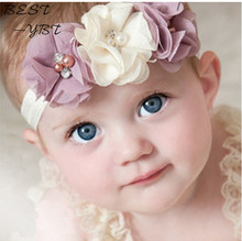 New Fashion Hot Children Kids Baby Girls Pearl Diamond Three Flowers Headband Headwear Hair Band Head Accessories Party Headwear 2024 - buy cheap