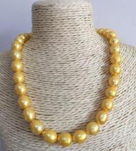 Жемчужное ожерелье 18, из натурального золота 925 пробы, 11-13 мм 2024 - купить недорого