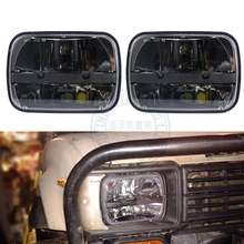 Faróis quadrados automotivos, 7x6, led, 30w, para carros offroad, suv, xj, yj, mj 2024 - compre barato