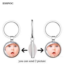 Handmade Double Face Personalized Custom Keychains Baby Family Photo Keyrings Key Chain Rings Holder Wedding Family Gift D00 2024 - buy cheap