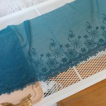 Malla de encaje bordado para prendas de vestir, 1 metro, bordado, azul, verde, de encaje, decoración de boda 2024 - compra barato