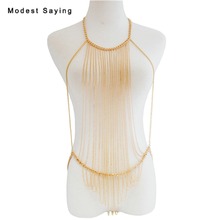 2019 New Fashion Tassel Lady Body Chain Sexy Beach Belly Body Chain Wedding Accessories Body Jewelry for Women Hip hop 2024 - buy cheap