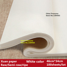 100pcs/lot,46cm*34cm,Practice Paper Chinese Rice Paper For Calligraphy Painting Paper Xuan Zhi Anhui Jing Xian Paper 2024 - buy cheap