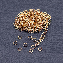 100% Stainless Steel Single Loops Open Jump Rings Split Ring Gold Color Metal Connectors Jewelry Findings Wholesale 2m 2024 - buy cheap
