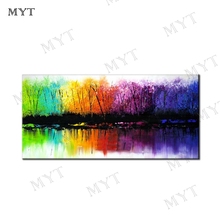 MYT Experienced Artist Hand-painted Abstract Landscape Painting on Canvas Handmade Textured Impression Market Oil Painting 2024 - buy cheap