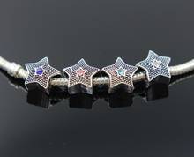 New Free Shipping 1Pc Silver Bead Charm European Silver with Star Fashion Charm Bead Fit Pandora Bracelet 2024 - buy cheap