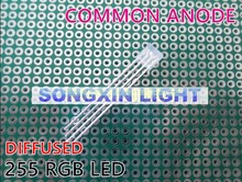 Diodos LED cuadrados de 2x5x5mm, diodos emisores de luz roja, verde y azul, 100 Uds., 255 diodos RGB LED, ánodo común difuso/cátodo 2024 - compra barato