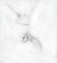 Love Heart Lariat Style Wing Baby Feet Necklace Pendant Vintage Steampunk Collares Choker Friendship  Jewelry Women Hip Hop Gift 2024 - buy cheap