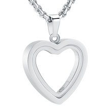 JJ001 Heart Shaped Glass Cremation Jewelry Hold Human/Pet Ashes Keepsake Memorial Urn Necklace Pendant For Women Men 2024 - buy cheap