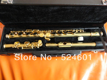 Flauta inferior de 16 furos para estudantes, flauta banhada a ouro de alta qualidade, instrumentos com estojo 2024 - compre barato
